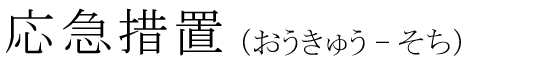 「応急措置」の読み方