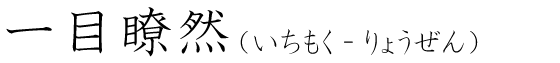 「一目瞭然」の読み方