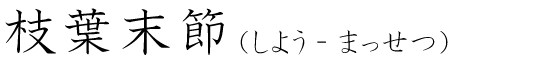 「枝葉末節」の読み方