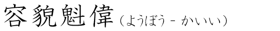 「容貌魁偉」の読み方