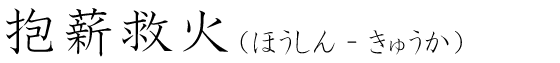 「抱薪救火」の読み方
