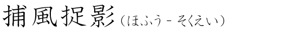 「捕風捉影」の読み方