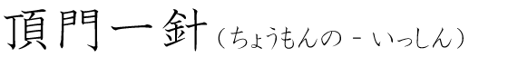 「頂門一針」の読み方