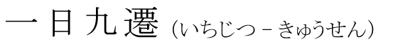 「一日九遷」の読み方