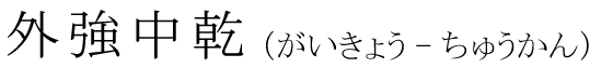 「外強中乾」の読み方