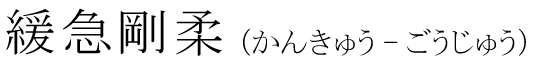 「緩急剛柔」の読み方