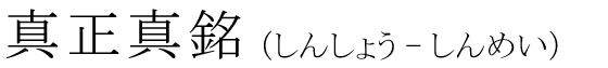 「真正真銘」の読み方