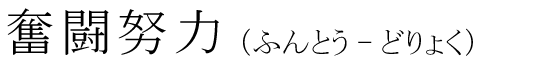 「奮闘努力」の読み方