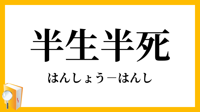 半生半死 はんしょうはんし の意味