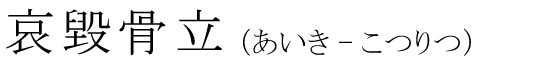 「哀毀骨立」の読み方