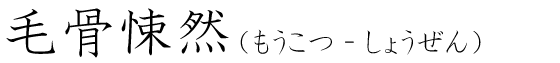 「毛骨悚然」の読み方