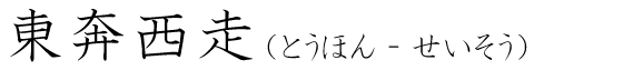 「東奔西走」の読み方