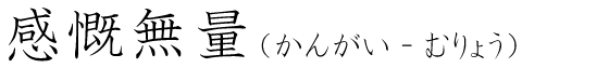 「感慨無量」の読み方
