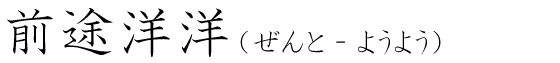 「前途洋洋」の読み方