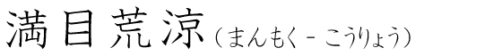 「満目荒涼」の読み方