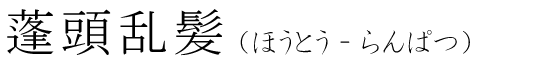「蓬頭乱髪」の読み方