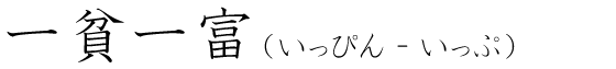 「一貧一富」の読み方