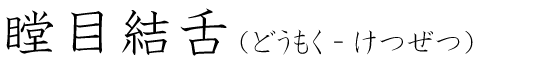 「瞠目結舌」の読み方