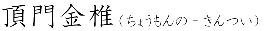 「頂門金椎」の読み方