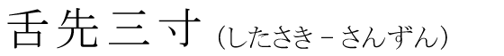 「舌先三寸」の読み方