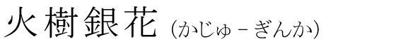 「火樹銀花」の読み方
