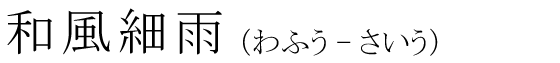 「和風細雨」の読み方