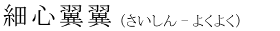 「細心翼翼」の読み方