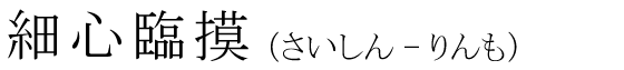 「細心臨摸」の読み方