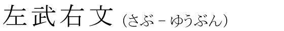 「左武右文」の読み方