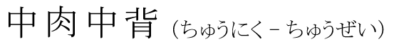 「中肉中背」の読み方