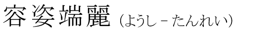 「容姿端麗」の読み方