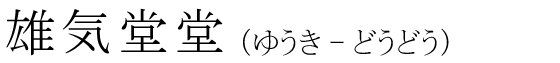 「雄気堂堂」の読み方